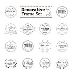 シンプルでかわいいデザインのバナー、バッジ、ラベル	