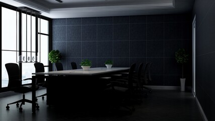 modern office meeting room for company logo mockup