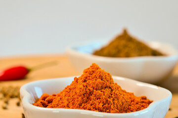 Arabian spice mix Ras-el-Hanout in a closeup