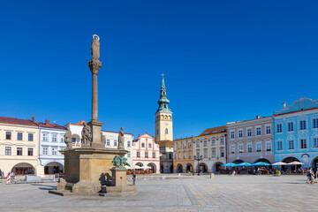  Masaryk square, Novy Jicin town, Moravia, Czech republic - obrazy, fototapety, plakaty