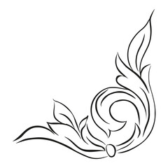 ornament, vintage decoration with floral elements for invitations, greetings and greeting cards, vector