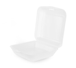 Foam box isolated on white background