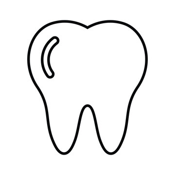 recommend clip art: Dental, dentist, tooth outline icon. Line art vector.