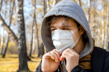 Man in Flu Mask