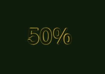 50 percent discount symbol sale