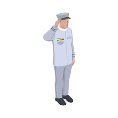 Navy Man Salute Composition