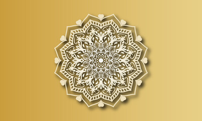 luxurious mandala design ornamental beautiful background in vector.