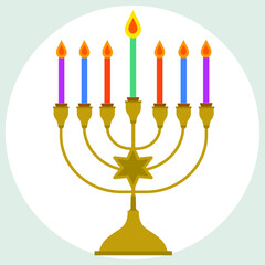 symbolic candlestick at a Jewish festival
