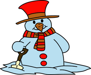 vector image of a snowman.