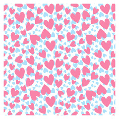 Abstract seamless pattern of hearts. Image for a poster or cover. Vector illustration. Repeating texture. Figure for textiles.
