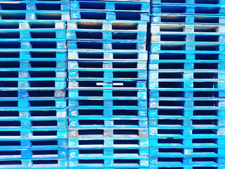 background with blue wooden pallets