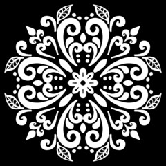 Mandala pattern vintage decorative elements. Hand drawn background