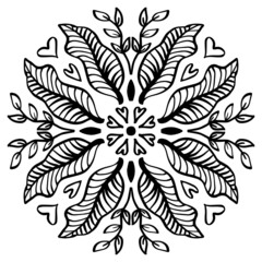 Mandala pattern vintage decorative elements. Hand drawn background