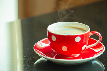 It's time for a hot morning coffee by the window with hot smoke and fresh aromas to get you up and running.