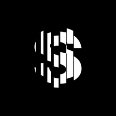 S abstract logo design illustration
