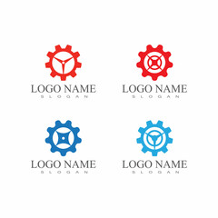Gear Logo Template vector icon illustration design
