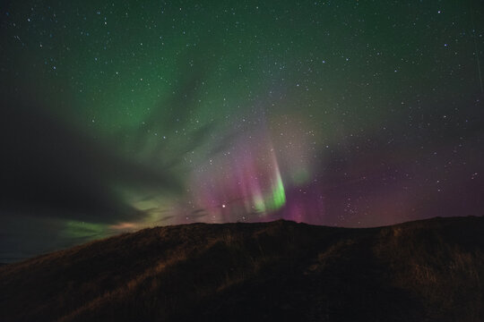 Les aurores boréales dans le nord de l'Islande