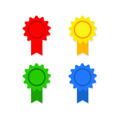 Set of prize ribbons. Vector. set of gears