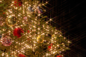 Christmas tree with lights