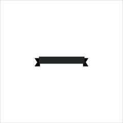 black ribbon icon vector illustration