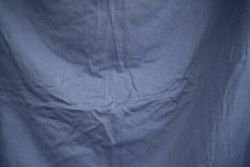 wrinkled blue fabric background