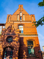 Zelenogradsk, Russia, June 28, 2023. Typical architectural ensemble in the area of ​​historical...