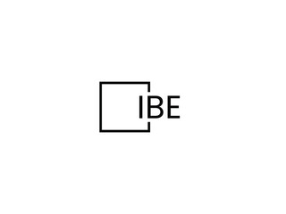 IBE letter initial logo design vector illustration