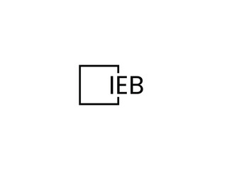IEB letter initial logo design vector illustration
