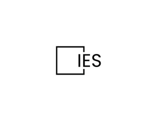 Fototapeta premium IES letter initial logo design vector illustration