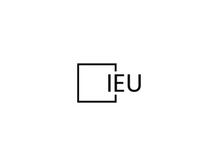 Obraz premium IEU letter initial logo design vector illustration
