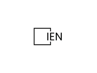 Obraz premium IEN letter initial logo design vector illustration