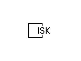 ISK Letter Initial Logo Design Vector Illustration