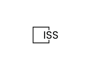 ISS Letter Initial Logo Design Vector Illustration