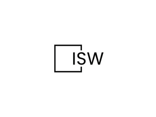 Fototapeta premium ISW Letter Initial Logo Design Vector Illustration