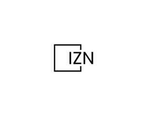 Obraz premium IZN Letter Initial Logo Design Vector Illustration