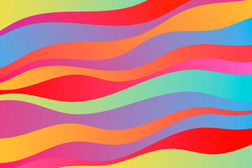 Abstract modern illustration with color waves.