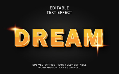 Dream bold style editable text effect