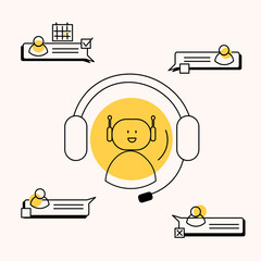 Concept Human Resources, Recruitment for web page, banner, presentation, social media, documents, cards, posters. Illustration filling out resumes, automatic hiring employees, people fill out the form