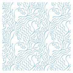 Seamless pattern with blue stormy waves.