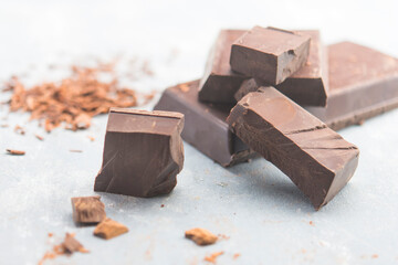 Black chocolate high quality fron view