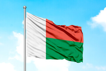 Fototapeta na wymiar Madagascar Flying Flag