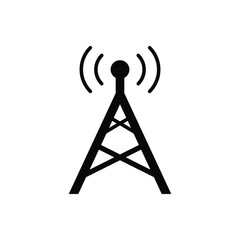 Naklejka premium Communication tower icon vector graphic