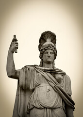 Statue of Fontana della Dea di Roma in Piazza del Popolo (People's Square), Rome, Italy