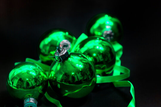 Green baubles