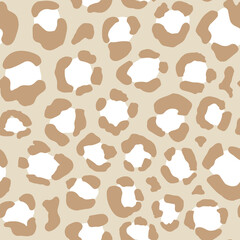 Seamless animal pattern with leopard dots. Creative wild texture for fabric, wrapping. Vector illustration