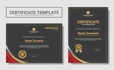 modern certificate of appreciation template. Clean modern certificate.