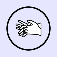 flat design vector illustration. step 3 of 7 how to wash your hands properly