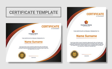 modern certificate of appreciation template. Clean modern certificate.