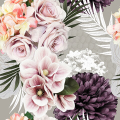 Blossoming Blooms Repeat Pattern