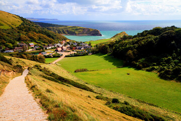 Lulworth Cove Dorset from the South West coast path